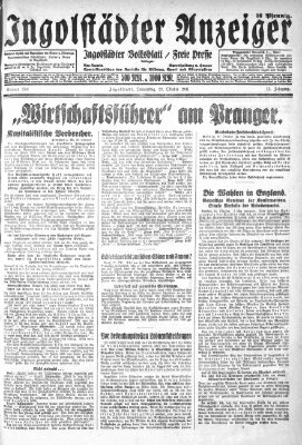 Ingolstädter Anzeiger Donnerstag 29. Oktober 1931