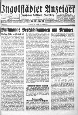 Ingolstädter Anzeiger Freitag 30. Oktober 1931