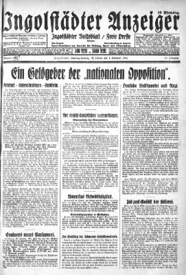 Ingolstädter Anzeiger Sonntag 1. November 1931