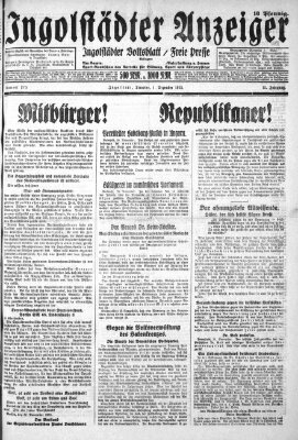 Ingolstädter Anzeiger Dienstag 1. Dezember 1931