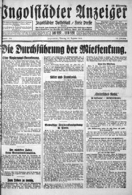 Ingolstädter Anzeiger Dienstag 22. Dezember 1931