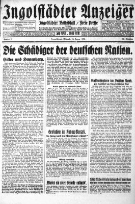 Ingolstädter Anzeiger Mittwoch 13. Januar 1932