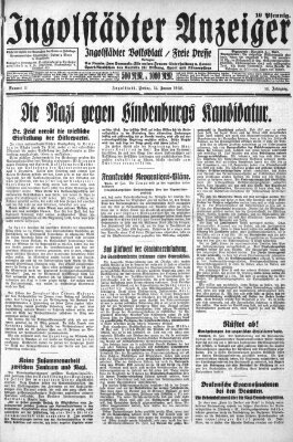 Ingolstädter Anzeiger Freitag 15. Januar 1932