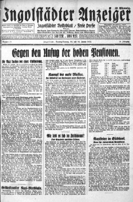 Ingolstädter Anzeiger Samstag 23. Januar 1932