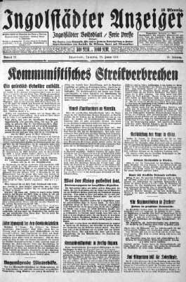 Ingolstädter Anzeiger Donnerstag 28. Januar 1932