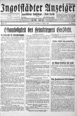 Ingolstädter Anzeiger Donnerstag 25. Februar 1932