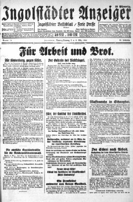 Ingolstädter Anzeiger Sonntag 6. März 1932