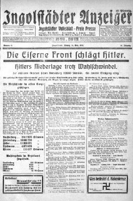 Ingolstädter Anzeiger Montag 14. März 1932