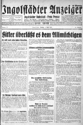 Ingolstädter Anzeiger Dienstag 5. April 1932