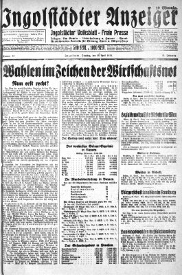 Ingolstädter Anzeiger Dienstag 26. April 1932