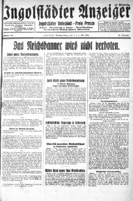 Ingolstädter Anzeiger Samstag 7. Mai 1932