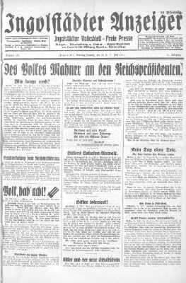 Ingolstädter Anzeiger Sonntag 17. Juli 1932