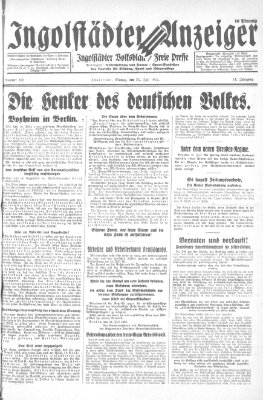 Ingolstädter Anzeiger Montag 25. Juli 1932