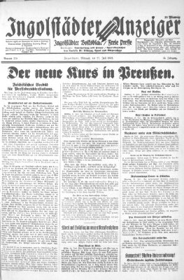 Ingolstädter Anzeiger Mittwoch 27. Juli 1932