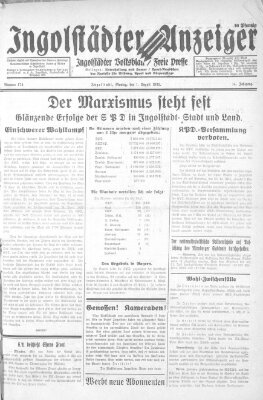 Ingolstädter Anzeiger Montag 1. August 1932