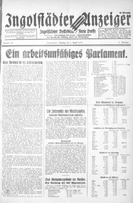 Ingolstädter Anzeiger Dienstag 2. August 1932