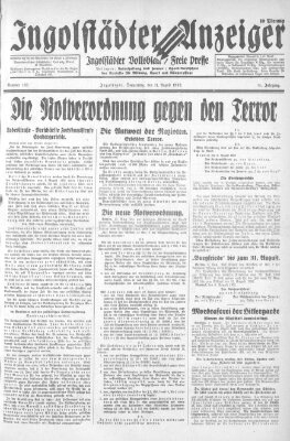 Ingolstädter Anzeiger Donnerstag 11. August 1932