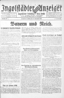 Ingolstädter Anzeiger Freitag 23. September 1932