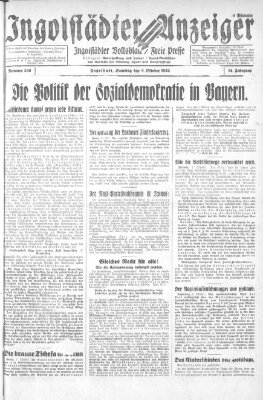 Ingolstädter Anzeiger Samstag 8. Oktober 1932