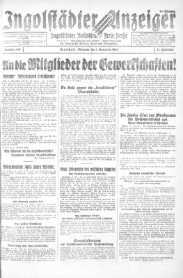 Ingolstädter Anzeiger Mittwoch 2. November 1932