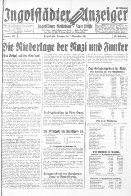 Ingolstädter Anzeiger Dienstag 8. November 1932