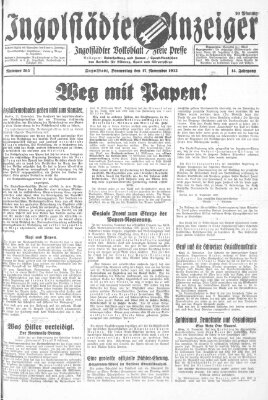 Ingolstädter Anzeiger Donnerstag 17. November 1932