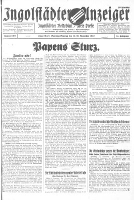 Ingolstädter Anzeiger Sonntag 20. November 1932