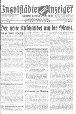 Ingolstädter Anzeiger Dienstag 22. November 1932