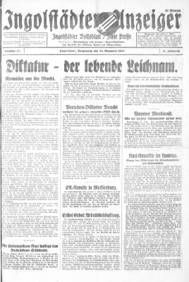 Ingolstädter Anzeiger Donnerstag 24. November 1932