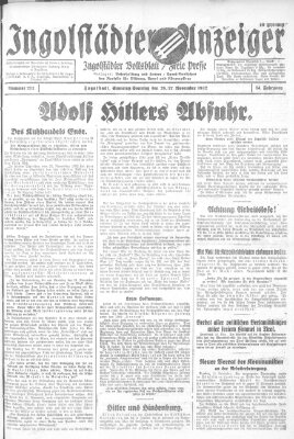 Ingolstädter Anzeiger Sonntag 27. November 1932