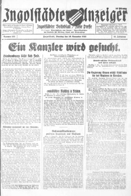 Ingolstädter Anzeiger Dienstag 29. November 1932