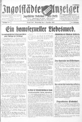 Ingolstädter Anzeiger Donnerstag 1. Dezember 1932