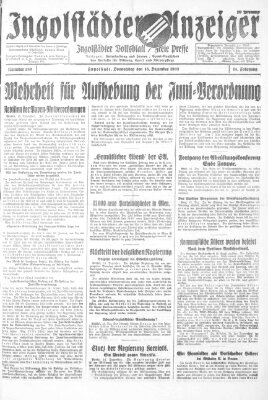 Ingolstädter Anzeiger Donnerstag 15. Dezember 1932