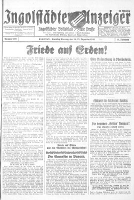 Ingolstädter Anzeiger Sonntag 25. Dezember 1932