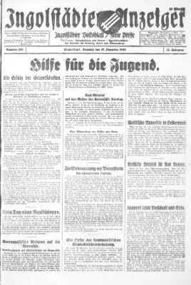 Ingolstädter Anzeiger Dienstag 27. Dezember 1932