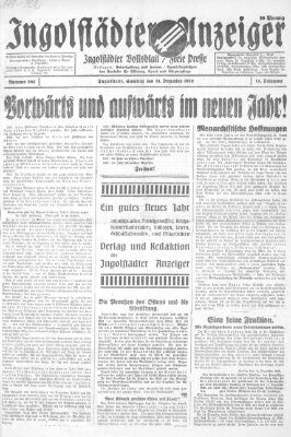 Ingolstädter Anzeiger Samstag 31. Dezember 1932