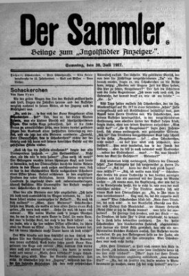 Ingolstädter Anzeiger Samstag 30. Juli 1927