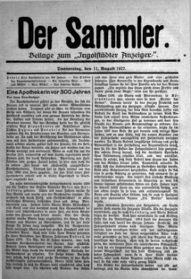 Ingolstädter Anzeiger Donnerstag 11. August 1927