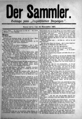 Ingolstädter Anzeiger Donnerstag 10. November 1927