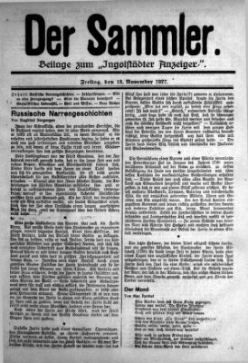 Ingolstädter Anzeiger Freitag 18. November 1927