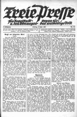 Freie Presse für Ingolstadt u. den Donaugau (Ingolstädter Anzeiger) Freitag 9. Juni 1922