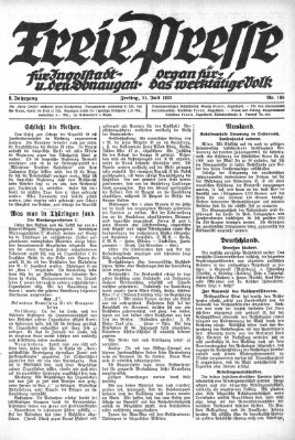 Freie Presse für Ingolstadt u. den Donaugau (Ingolstädter Anzeiger) Freitag 21. Juli 1922