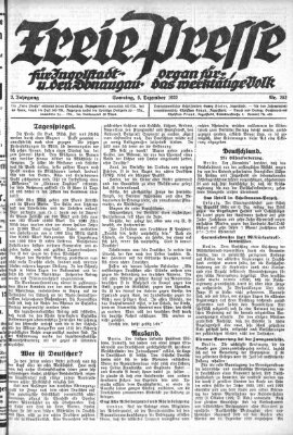 Freie Presse für Ingolstadt u. den Donaugau (Ingolstädter Anzeiger) Samstag 9. Dezember 1922