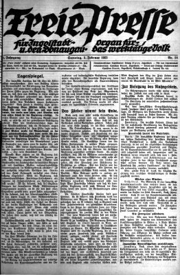 Freie Presse für Ingolstadt u. den Donaugau (Ingolstädter Anzeiger) Samstag 3. Februar 1923