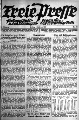 Freie Presse für Ingolstadt u. den Donaugau (Ingolstädter Anzeiger) Freitag 9. Februar 1923