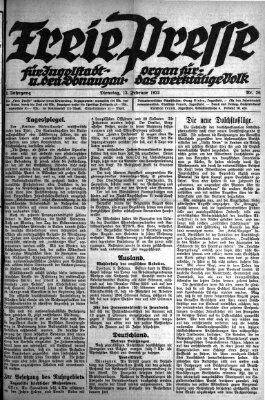 Freie Presse für Ingolstadt u. den Donaugau (Ingolstädter Anzeiger) Dienstag 13. Februar 1923