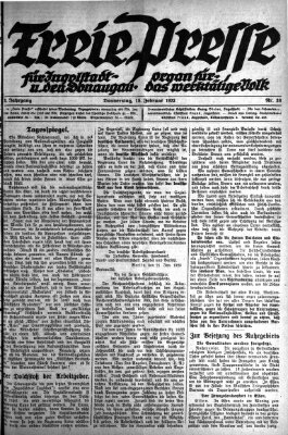 Freie Presse für Ingolstadt u. den Donaugau (Ingolstädter Anzeiger) Donnerstag 15. Februar 1923