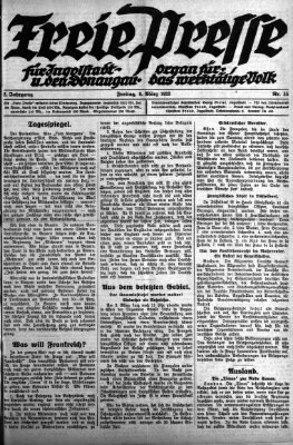 Freie Presse für Ingolstadt u. den Donaugau (Ingolstädter Anzeiger) Freitag 9. März 1923