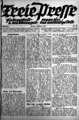 Freie Presse für Ingolstadt u. den Donaugau (Ingolstädter Anzeiger) Freitag 23. März 1923