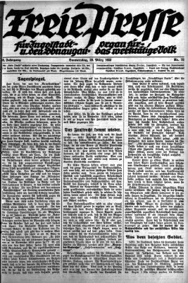 Freie Presse für Ingolstadt u. den Donaugau (Ingolstädter Anzeiger) Donnerstag 29. März 1923